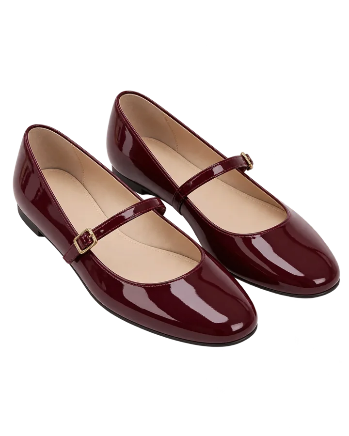 Burgundy Mary Janes